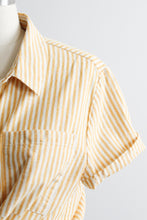 marigold tie-front button up