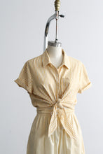 marigold tie-front button up