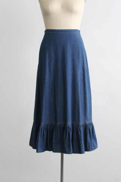 denim maxi skirt (l/xl)