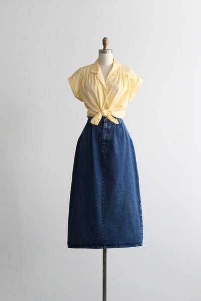 fogbank denim skirt