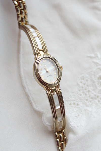 mother of pearl vintage watch