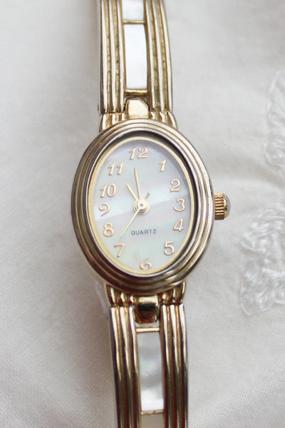 mother of pearl vintage watch