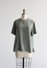 pistachio silk tee