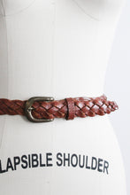 vintage braided leather belt