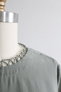 pistachio silk tee