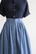 chambray midi skirt