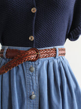 braided leather belt