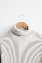 bone cotton turtleneck (s)