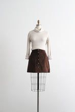 walnut suede mini skirt