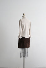 walnut suede mini skirt