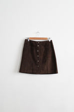 walnut suede mini skirt