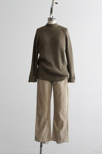 olive cotton pullover