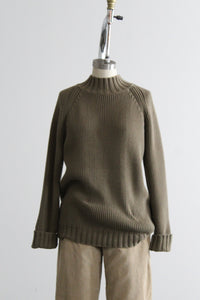 olive cotton pullover