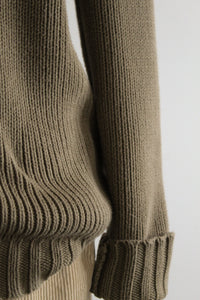 olive cotton pullover