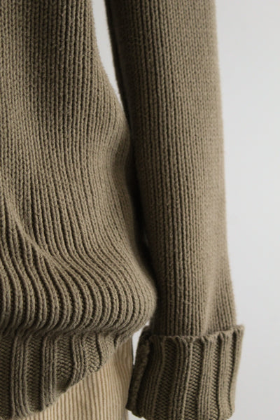 olive cotton pullover