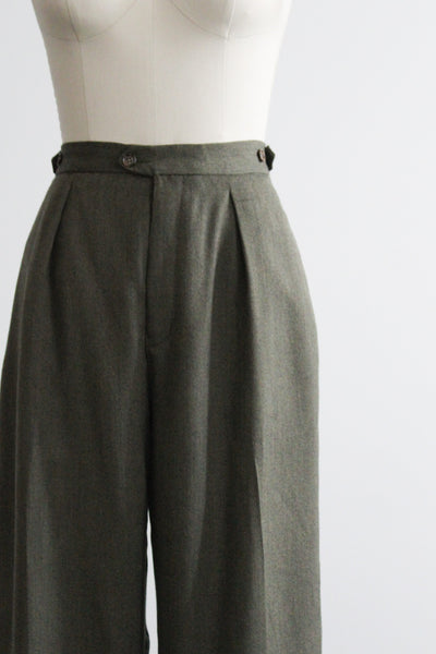 olive high rise trousers