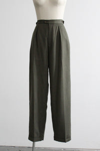 olive high rise trousers