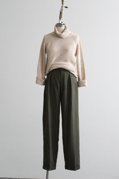 olive high rise trousers