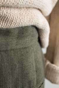 olive high rise trousers