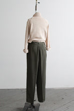 olive high rise trousers