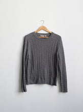 graphite cable knit sweater