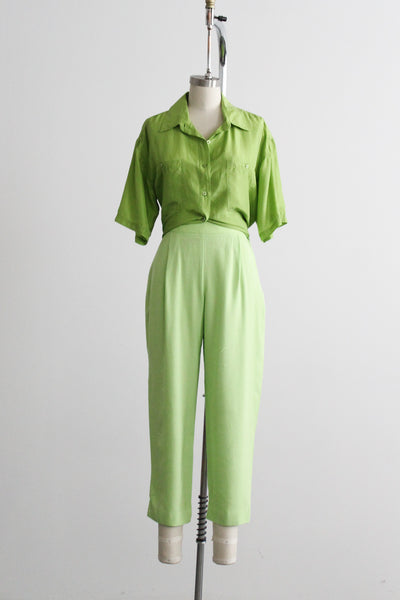 pistachio trousers