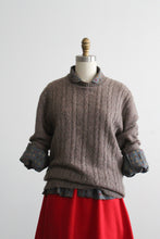 walnutshell wool cable knit pullover