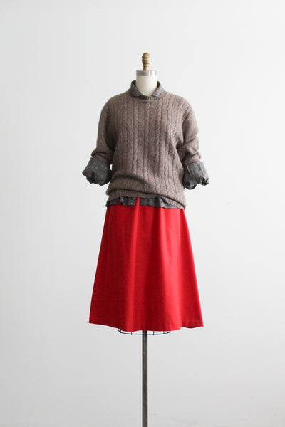 tomato wool skirt