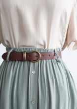 whiskey brown leather belt