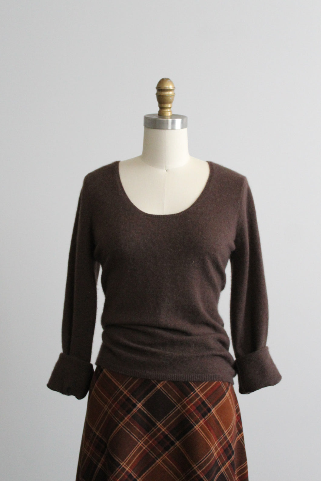 walnut cashmere pullover