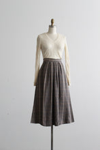 honor roll plaid wool midi skirt