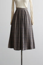 honor roll plaid wool midi skirt