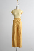 butter yellow cotton rib knit tee