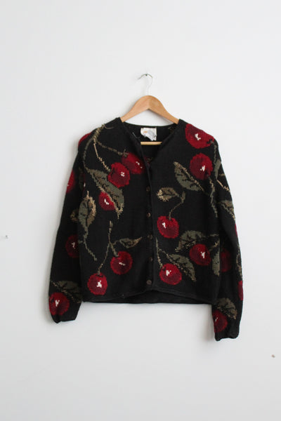 cherry cotton cardigan