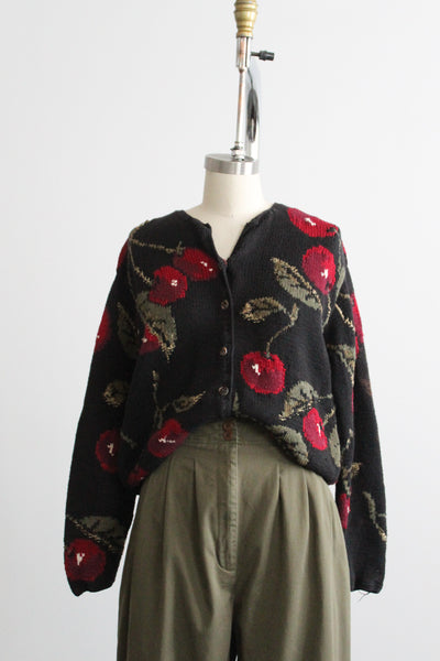 cherry cotton cardigan
