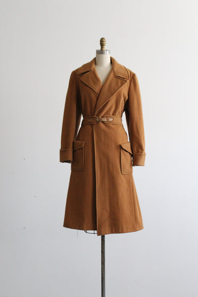 camel wool trench