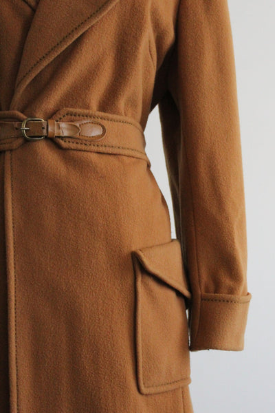 camel wool trench