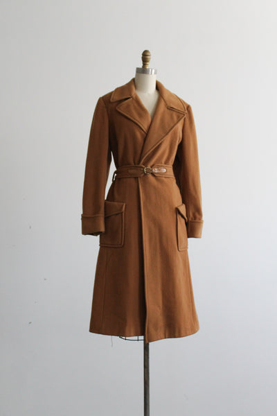 camel wool trench