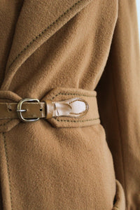 camel wool trench