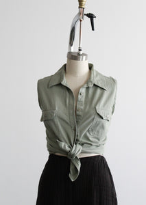 sageleaf cotton button up