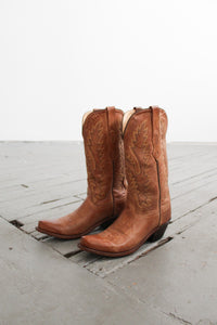 honey leather boots size 8