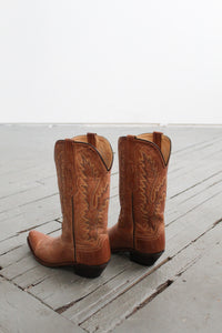 honey leather boots size 8