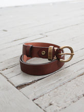 whiskey brown leather belt