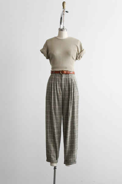 emma plaid trousers
