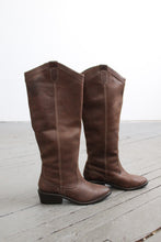 walnut leather boots