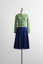 cobalt wool midi skirt