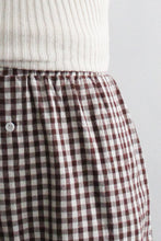 coffee gingham trousers (l/xl)