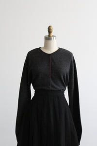 graphite wool button up