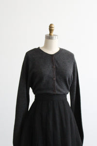 graphite wool button up