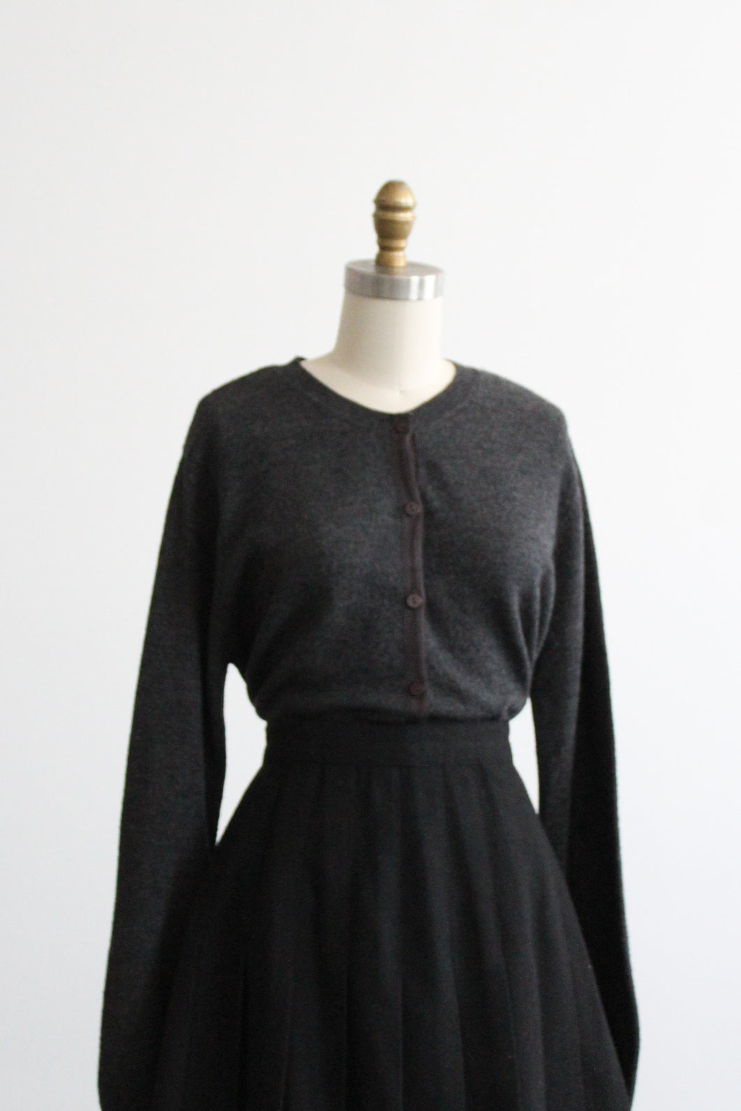 graphite wool button up